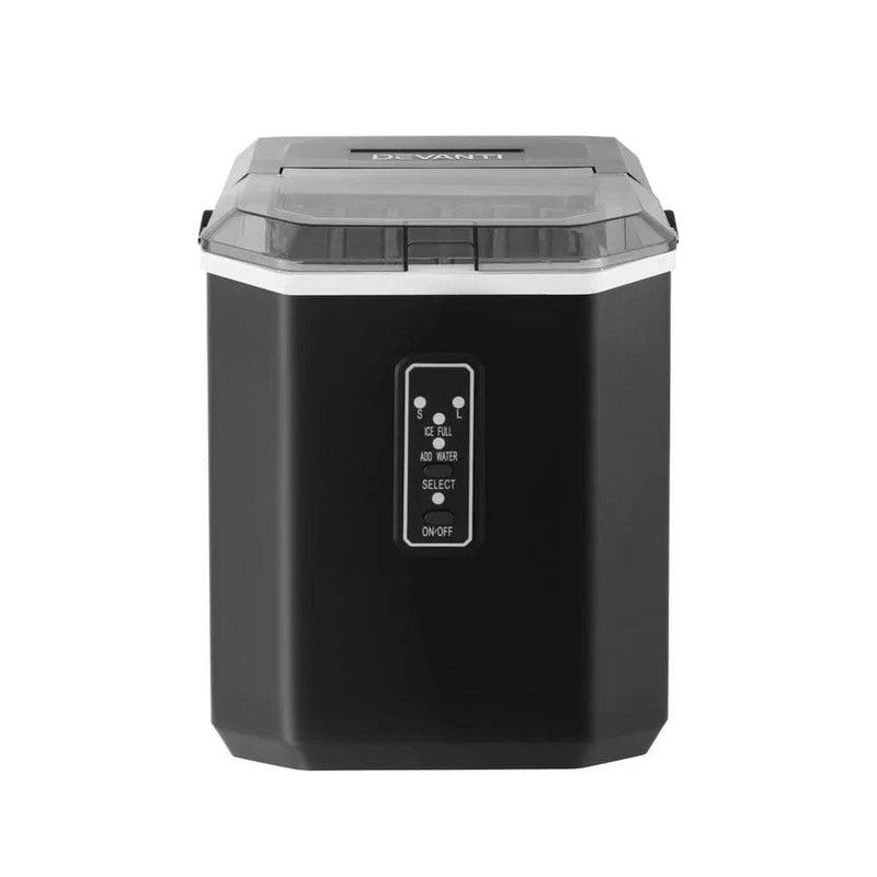 Devanti 12kg Ice Maker Machine 1.3L w/Scoop Holder Black – view 3