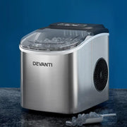 Devanti 12kg Ice Maker Machine w/Self Cleaning Silver – view 1