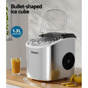 Devanti 12kg Ice Maker Machine w/Self Cleaning Silver – view 4