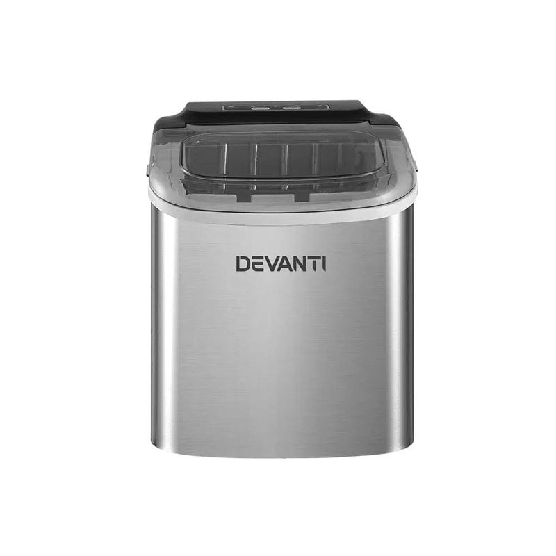 Devanti 12kg Ice Maker Machine w/Self Cleaning Silver – view 3