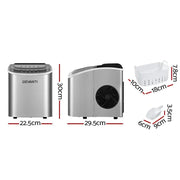 Devanti 12kg Ice Maker Machine w/Self Cleaning Silver – view 2