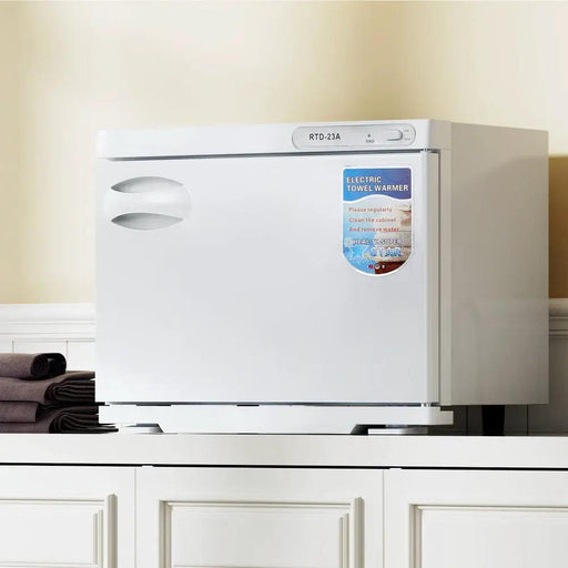Devanti 23L Towel Warmer UV Sterilizer Heater Cabinet Beauty SPA Salon White – view 1