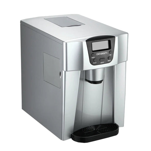 Devanti 2L Portable Ice Cuber Maker & Water Dispenser - Silver – view 1