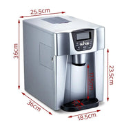 Devanti 2L Portable Ice Cuber Maker & Water Dispenser - Silver – view 2