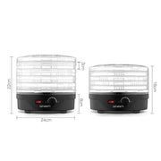 Devanti 5 Trays Food Dehydrator Fruit Dehydrators Pet Beef Jerky Dryer Black – view 2