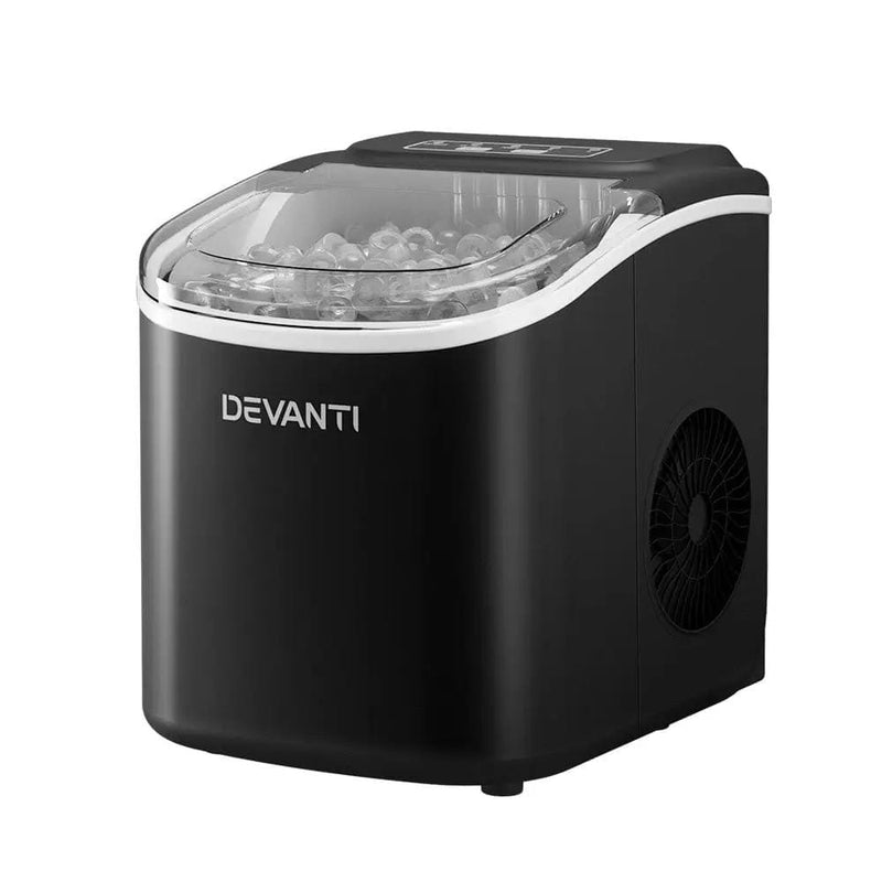 Devanti Portable Ice Maker Machine Ice Cube Tray 12kg Bar Countertop Black – view 7