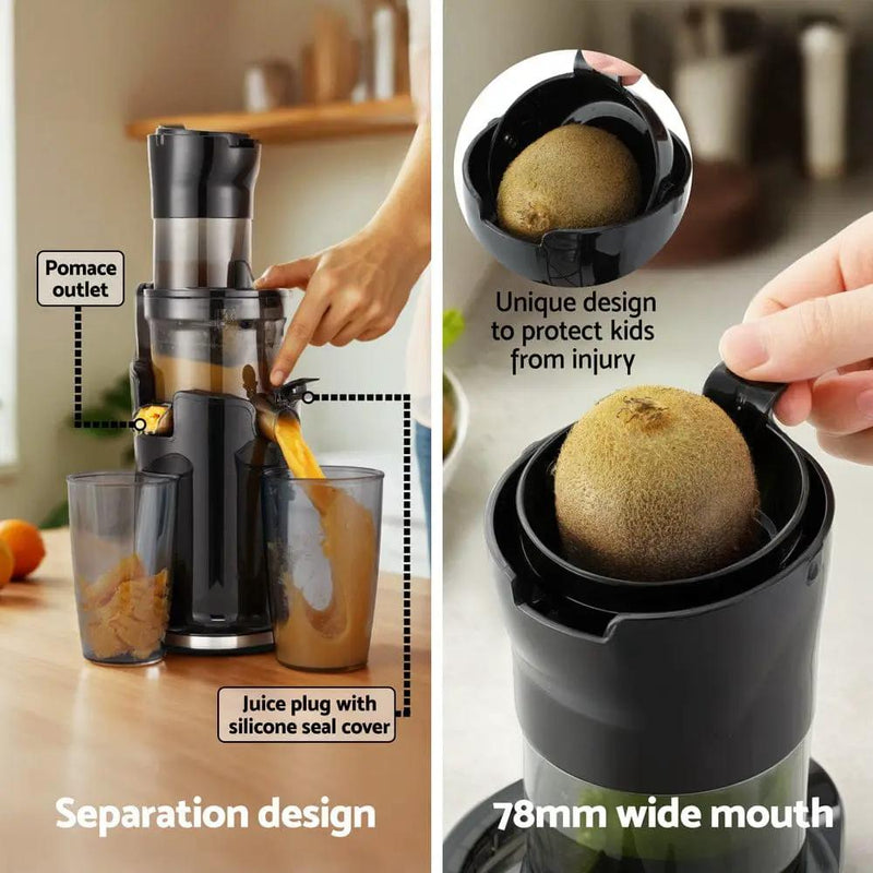 Devanti Slow Juicer Cold Press Fruit Juicer – view 4