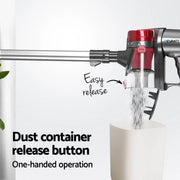 Devanti Stick Vacuum Cleaner Handheld Corded 450W Red – view 5