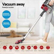 Devanti Stick Vacuum Cleaner Handheld Corded 450W Red – view 2