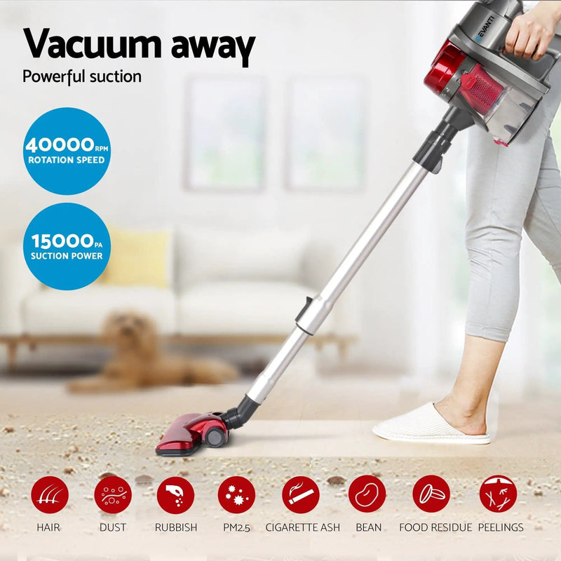 Devanti Stick Vacuum Cleaner Handheld Corded 450W Red – view 2
