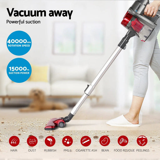 Devanti Stick Vacuum Cleaner Handheld Corded 450W Red – view 2