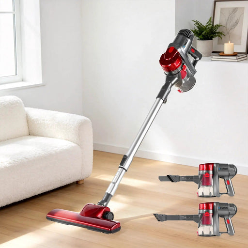 Devanti Stick Vacuum Cleaner Handheld Corded 450W Red – view 1