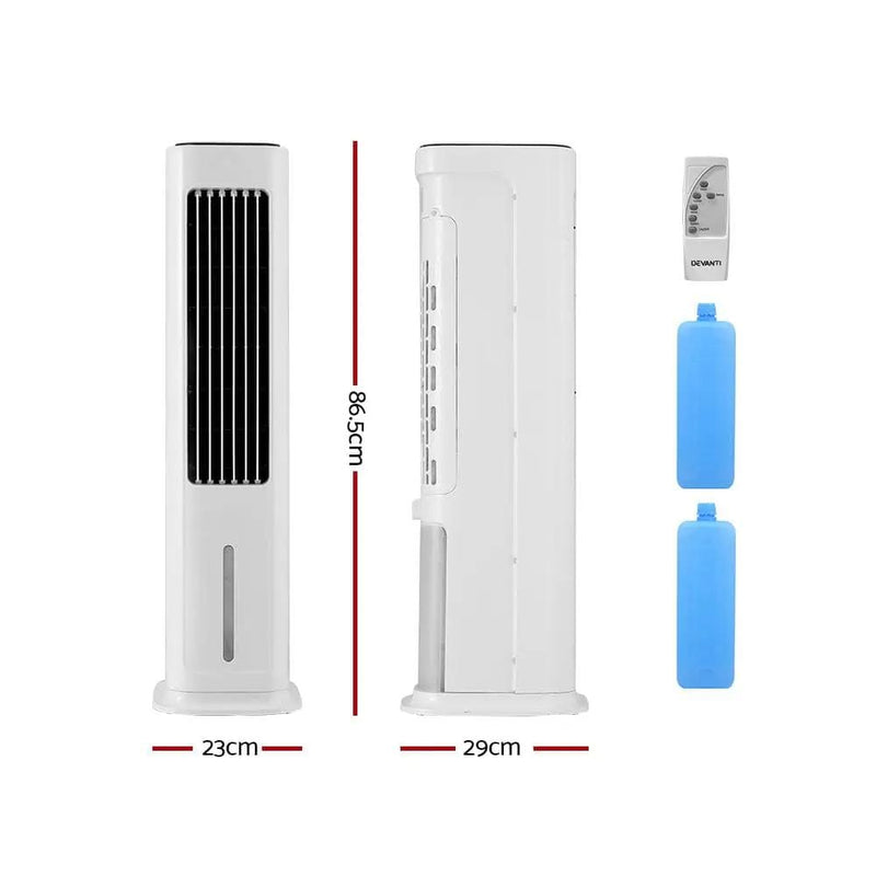 Devanti Tower Evaporative Air Cooler Conditioner Portable Cool Fan Humidifier 6L – view 2