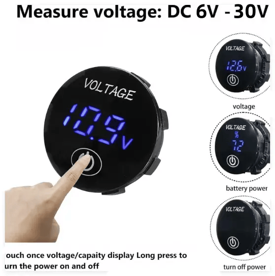 LED Digital Display DC 12V-24 Car SUV Panel Voltmeter – view 4