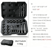 salelink.co.nz Unbranded 26PCS Easy Out Stripped Screw Remover Socket Set Tool 26 Piece Easy Out Screw Extractor Set Kit