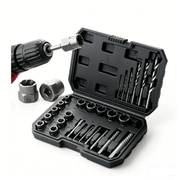 salelink.co.nz Unbranded 26PCS Easy Out Stripped Screw Remover Socket Set Tool 26 Piece Easy Out Screw Extractor Set Kit