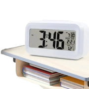 Digital Alarm Clock – Battery Operated with Indoor Temperature & Light Sensor Backlight (3 colors available) – view 3