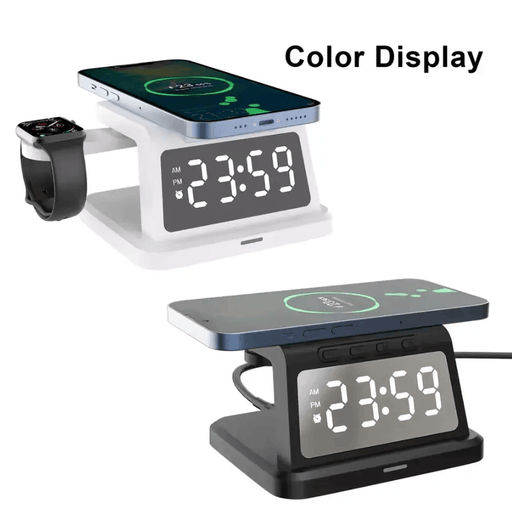 Digital Alarm Clock Wireless Charger – 3W/5W/7.5W/10W Multifunction Charger – view 2
