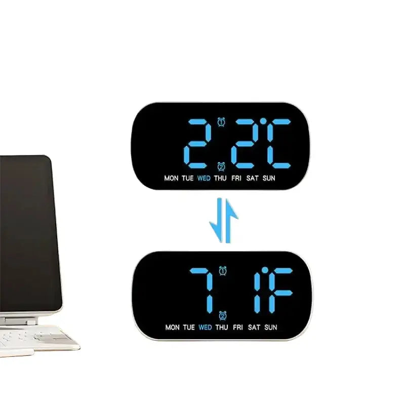 Digital Alarm Clock – USB Powered LED (different colours available) – view 9