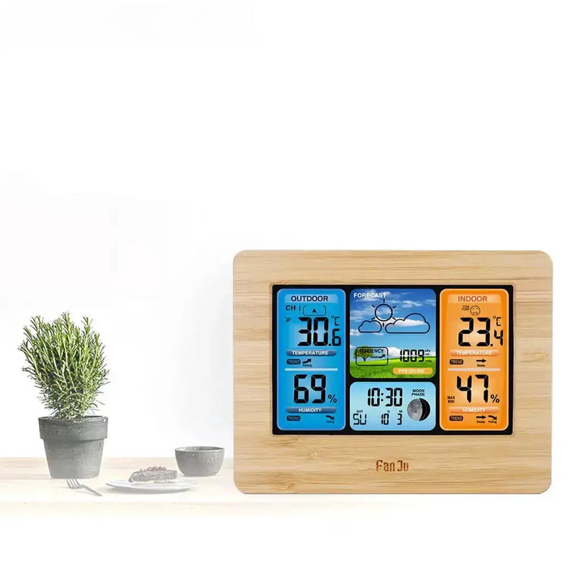 Digital Indoor-Outdoor Weather Station with Clock & Wireless Sensor (2 colours available) – view 6