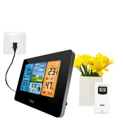 Digital Indoor-Outdoor Weather Station with Clock & Wireless Sensor (2 colours available) – view 7