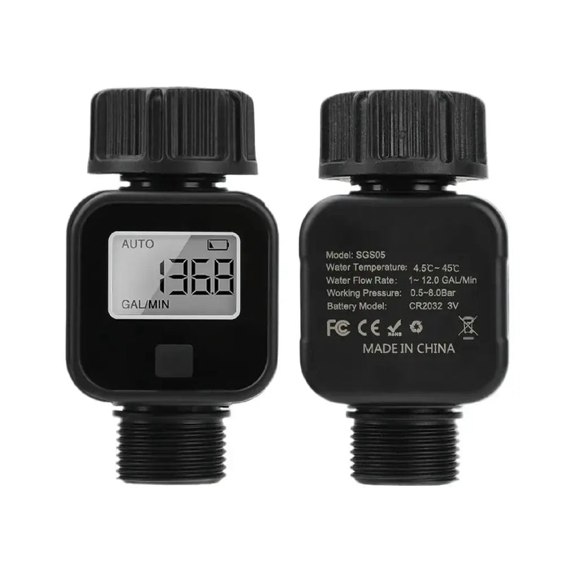 Digital LCD Water Flow Meter for Garden Irrigation (2 models available) – view 2