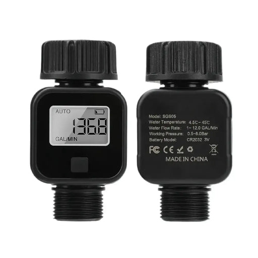 Digital LCD Water Flow Meter for Garden Irrigation (2 models available) – view 2