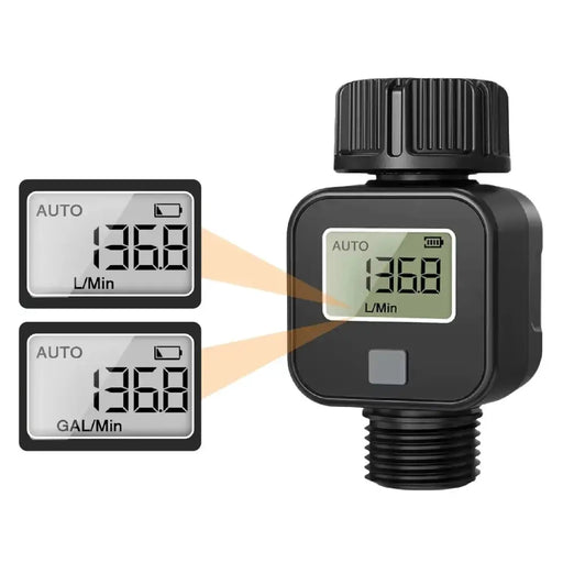 Digital LCD Water Flow Meter for Garden Irrigation (2 models available) – view 1