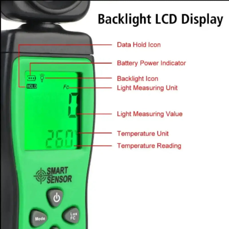 Habicare HBC Digital Lux Meter Habicare Digital Lux Light & Temp Meter