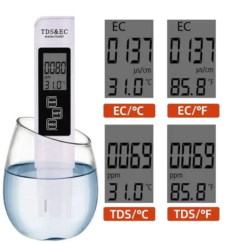 Habicare HBC Digital pH & TDS/EC Water Quality Tester Digital pH & TDS/EC Water Quality Tester