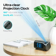Habicare HBC Digital Projection Alarm Clock Radio Digital Projection Alarm Clock Radio