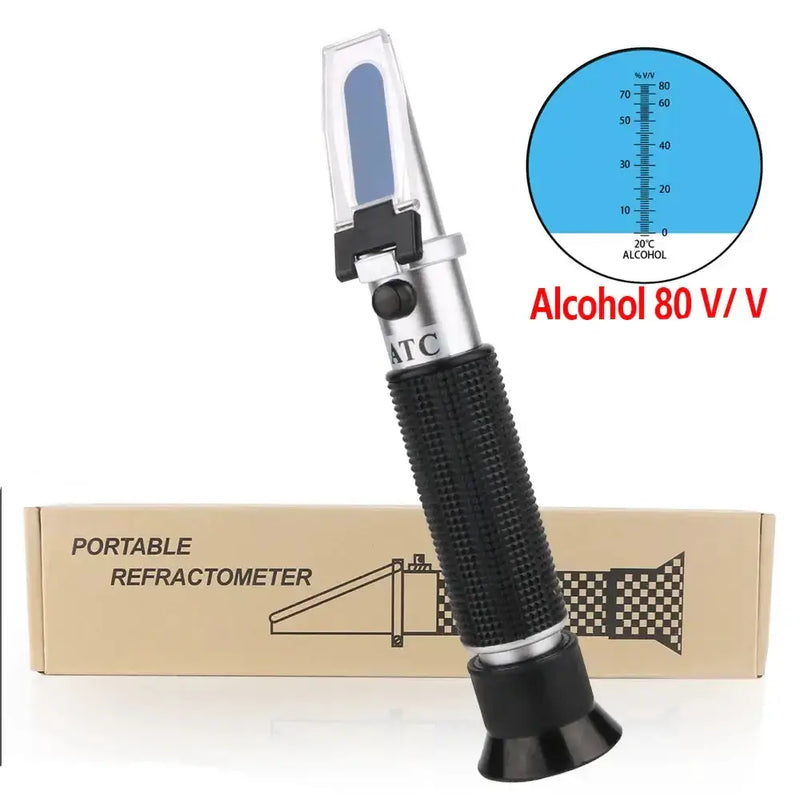 Digital Refractometer 0–80% Brix/Alcohol/Glycol Portable Handheld ATC Meter – view 2
