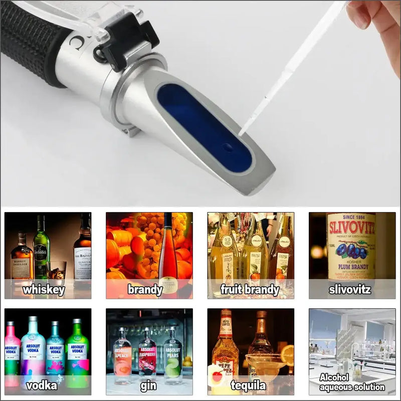 Digital Refractometer 0–80% Brix/Alcohol/Glycol Portable Handheld ATC Meter – view 8