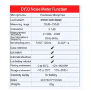 Habicare HBC Sound Level Meter - Digital DY38 Digital Sound Level Meter for Noise Measurement.