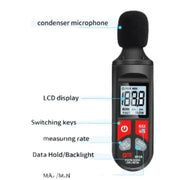 Habicare HBC Sound Level Meter - Digital DY38 Digital Sound Level Meter for Noise Measurement.