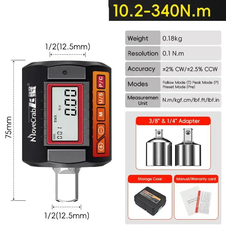 Digital Torque Adapter 1/2″ Drive with 3/8″ & 1/4″ Adapters – view 14