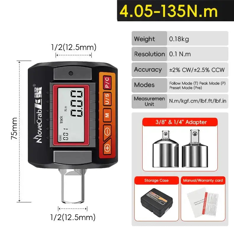 Digital Torque Adapter 1/2″ Drive with 3/8″ & 1/4″ Adapters – view 16