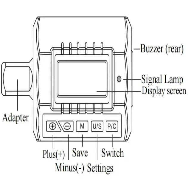 Digital Torque Adapter 1/2″ Drive with 3/8″ & 1/4″ Adapters (different models available) – view 2
