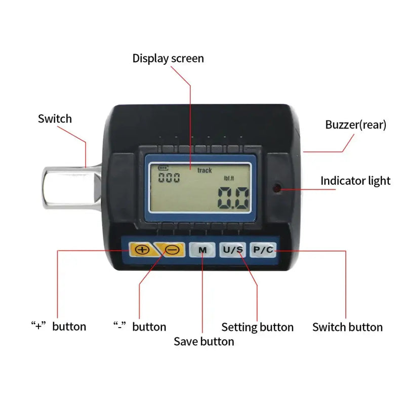 Digital Torque Adapter 1/2″ Drive with 3/8″ & 1/4″ Adapters (different models available) – view 9