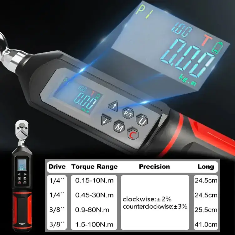 Digital Torque Wrench 0.15–100 N·m with LED & Buzzer Alerts (different models available) – view 2