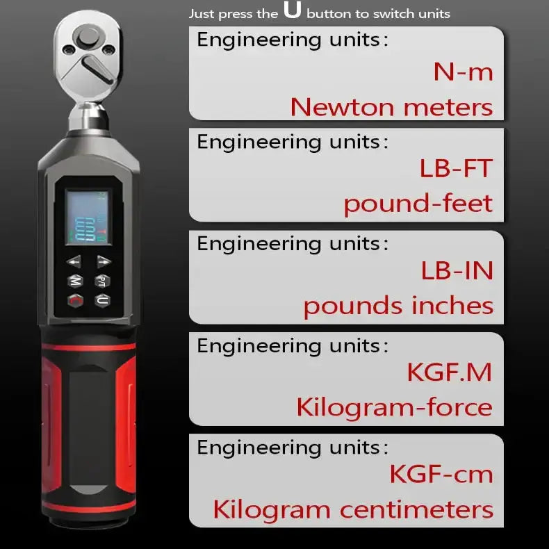 Digital Torque Wrench 0.15–100 N·m with LED & Buzzer Alerts (different models available) – view 7