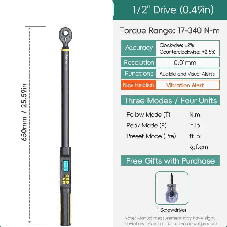 Digital Torque Wrench 1.5–340 N·m (±2% Accuracy) (different models available) – view 22