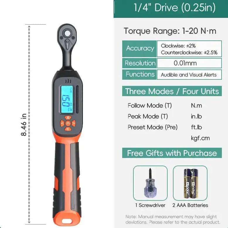 Digital Torque Wrench 1.5–340 N·m (±2% Accuracy) (different models available) – view 25