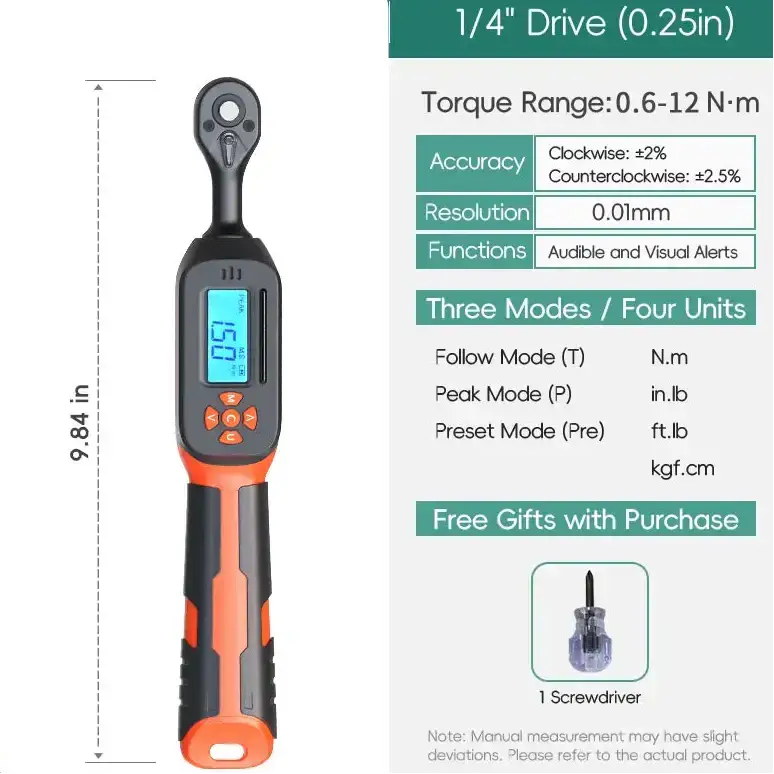 Digital Torque Wrench 1.5–340 N·m (±2% Accuracy) (different models available) – view 27