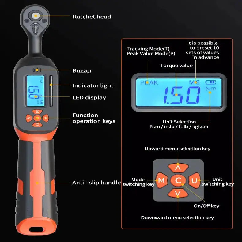 Digital Torque Wrench 1.5–340 N·m (±2% Accuracy) (different models available) – view 8