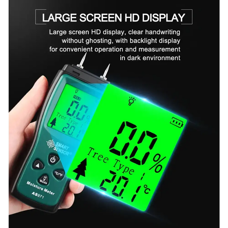 Habicare HBC Digital Wood Moisture Meter (AS971) Habicare Wood Moisture Meter AS971 Digital LCD