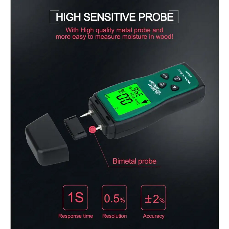 Habicare HBC Digital Wood Moisture Meter (AS971) Habicare Wood Moisture Meter AS971 Digital LCD