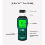 Habicare HBC Digital Wood Moisture Meter (AS971) Habicare Wood Moisture Meter AS971 Digital LCD
