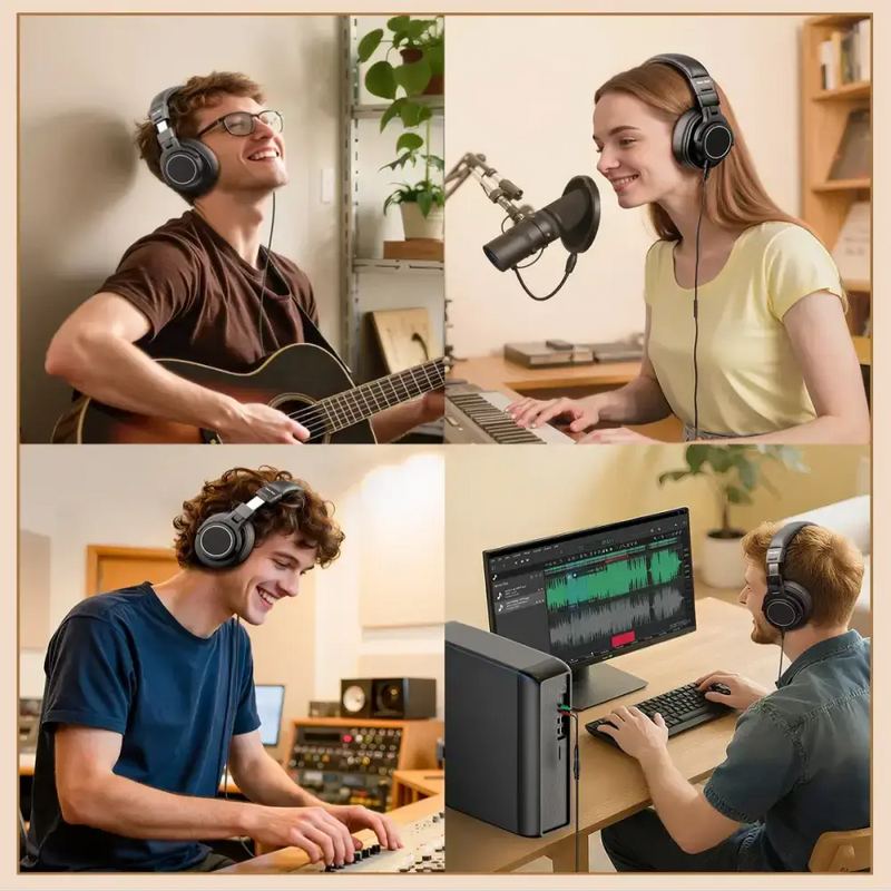 Habicare 9eight5 DJ Wired Studio Headphones – Over-Ear DJ Wired Studio Headphones – Over-Ear