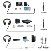 Habicare 9eight5 DJ Wired Studio Headphones – Over-Ear DJ Wired Studio Headphones – Over-Ear